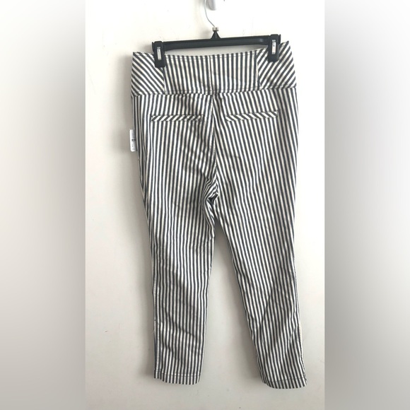 Free People Pants Womens 8 Frankie High Rise Cropped Button Fly Striped Nautical - Picture 3 of 7